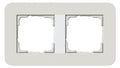GIRA 0212411 Abdeckrahmen 2fach E3 Hellgrau/Reinweiß glänzend Soft-Touch