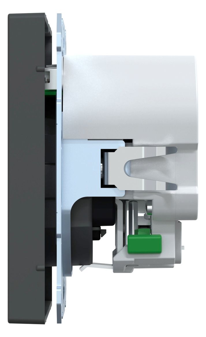 Mert MEG 2366-6034 Schuko-Steckdose m.USB Ladegerät Anthrazit