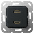 GIRA 567110 HDMI 2fach Kupplung Einsatz Schwarz matt