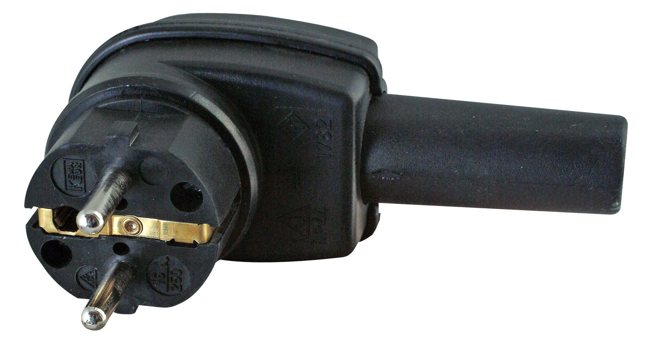 Kopp 178216009 Schuko Vollgummi Winkelstecker schwere-f.Kabel 3x2 5mm²