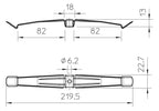 OBO 2033 M A2 Kabelklammer 2x8 NYM3x1,5 A2 1.4310 2B 2204000