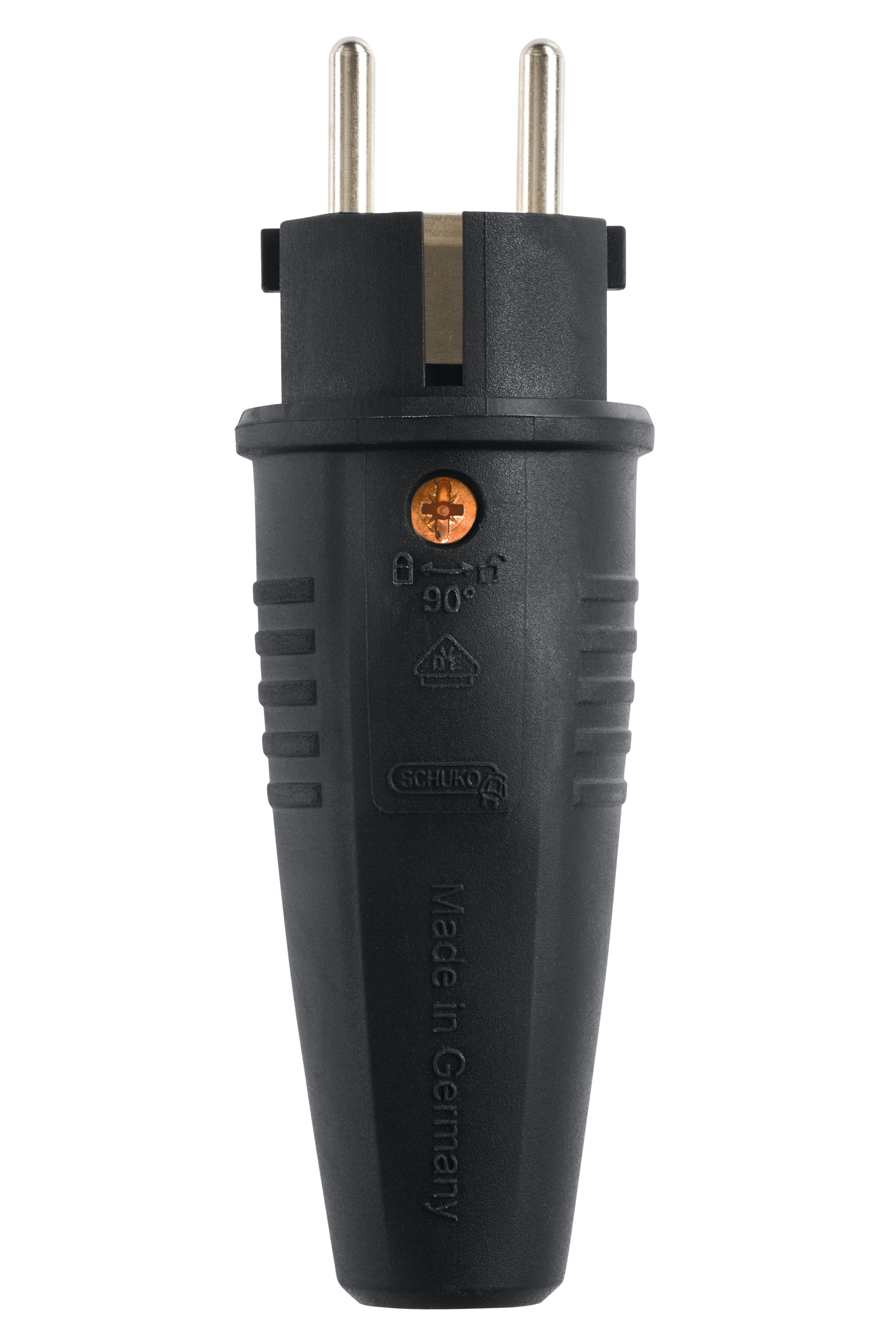 ABL 100000043 Expert Stecker SCHUKO & fr-be Gummi (TPE) schwarz sv IP44 Typ