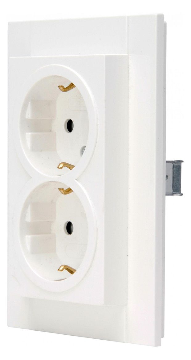 Kopp 940229004 HK07 Schuko Steckdose 2f erh.Ber.schutz reinweiß