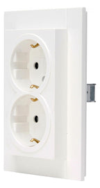 Kopp 940229004 HK07 Schuko Steckdose 2f erh.Ber.schutz reinweiß