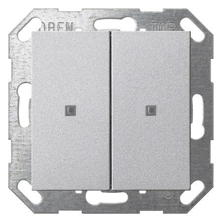GIRA 517326 Taster Wippe 2fach OneKNX System 55 Farbe Alu
