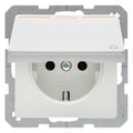 Berker 47516049 Steckdose SCHUKO+Klappd. Q.1/Q.3 polarweiß samt
