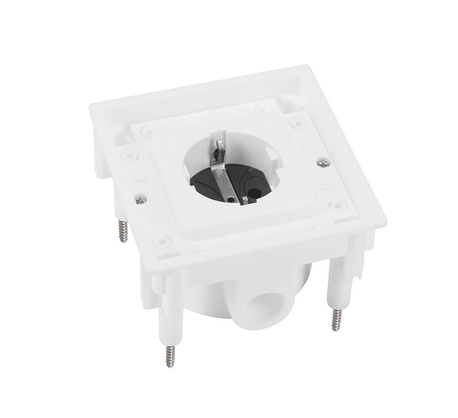 ABL 1471601 Unterteil m.SCHUKO-Steckdose Thermoplast 2xM20 weiß 94x94mm