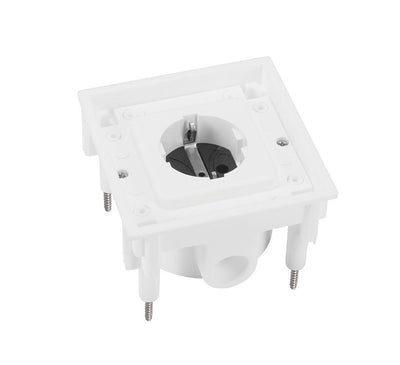 ABL 1471601 Unterteil m.SCHUKO-Steckdose Thermoplast 2xM20 weiß 94x94mm