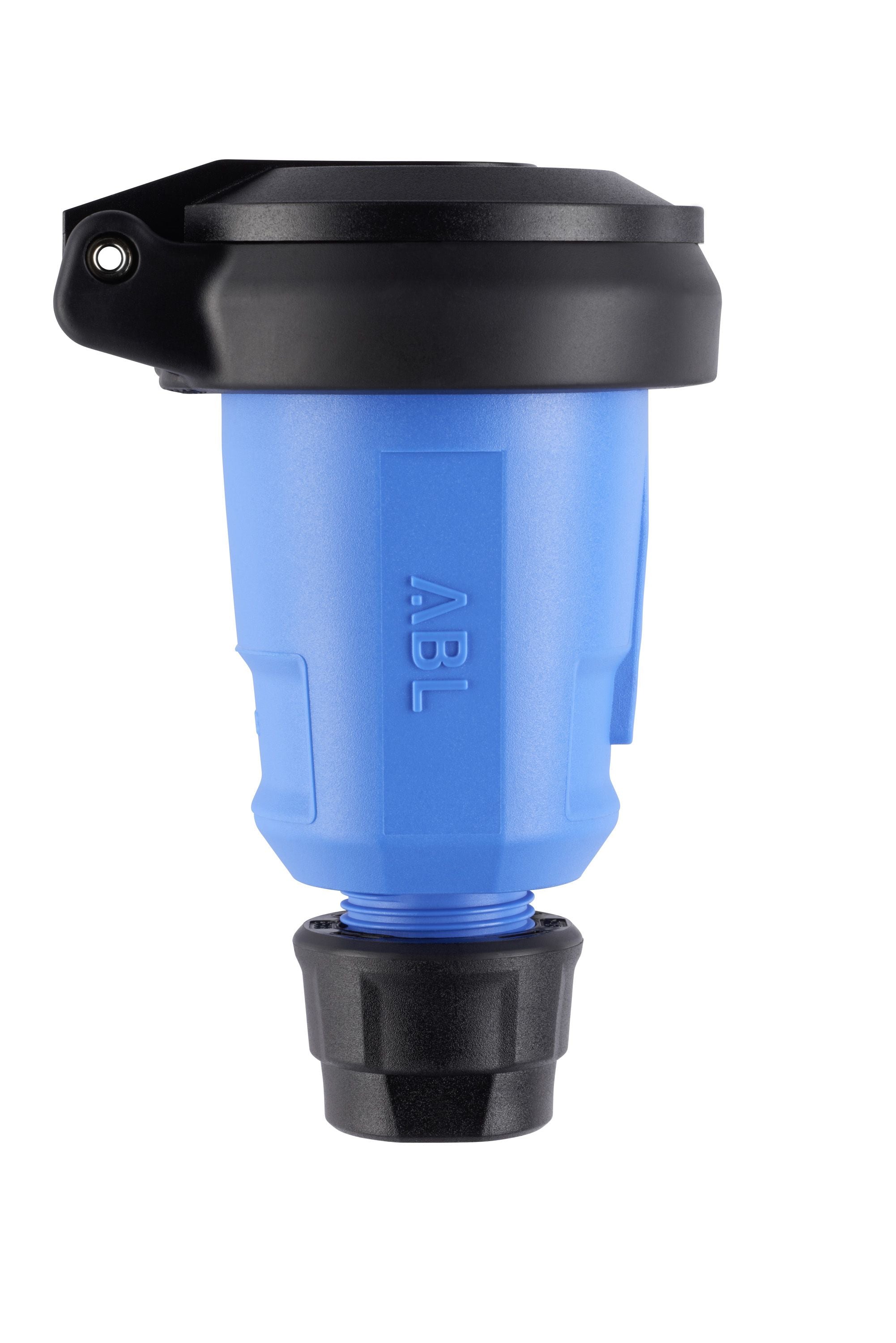 ABL 100000086 Hightech Kupplung SCHUKO Elamid blau,selbstschl.IP54 Typ 1580