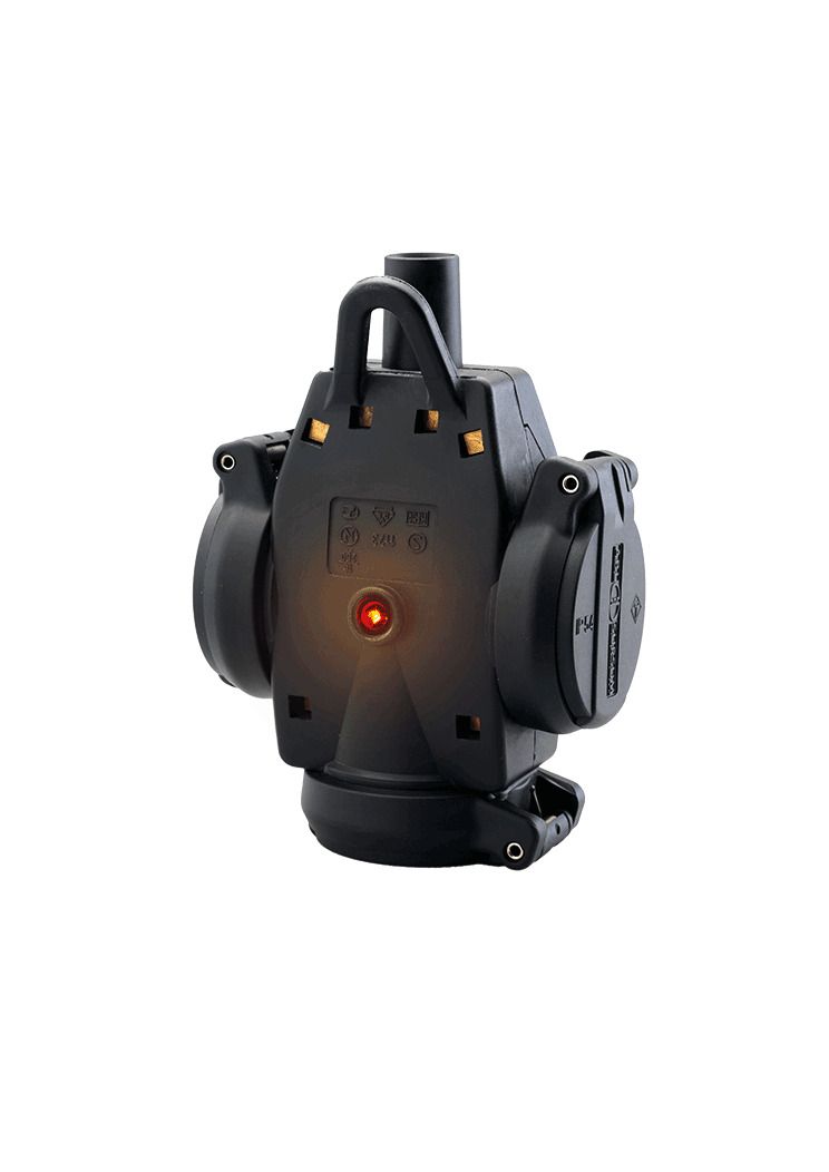 ABL 1173503 SCHUKOProfessional Hänge- kupplung 3f Vollgummi IP54 schwarz