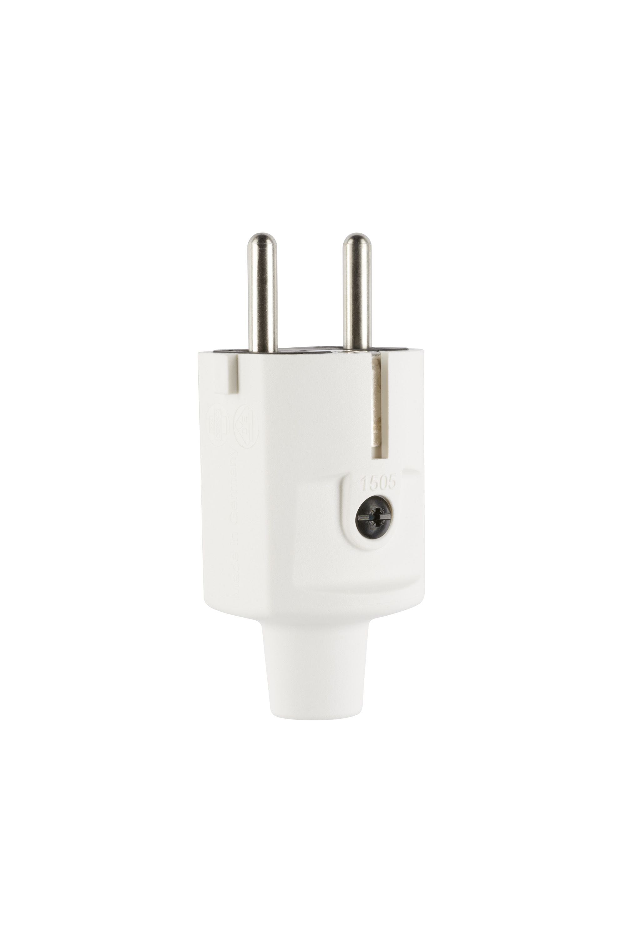 ABL 100000047 Compact Stecker SCHUKO & fr-be TPE weiß IP20 Typ 1505