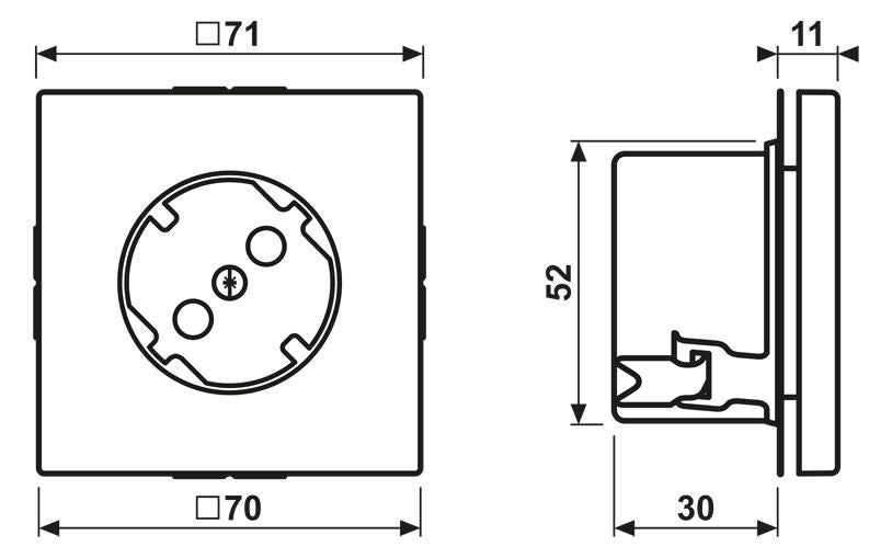 Jung AL2520-45AN SCHUKO Steckdose 45° LS Aluminium anthrazit