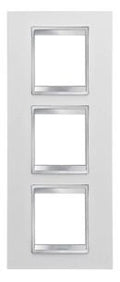 GEWISS GW16227TB Abdeckrahmen LUX International 2+2+2M vert. Milchweiss