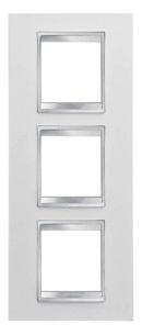GEWISS GW16227TB Abdeckrahmen LUX International 2+2+2M vert. Milchweiss