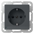 GIRA 417028 SCHUKO-Steckdose LED-Leu.+ Shutter System 55 Anthrazit