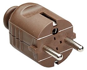 Bachmann 910.470 SCHUKO Zentralstecker braun kleine Ausführung DIN49441