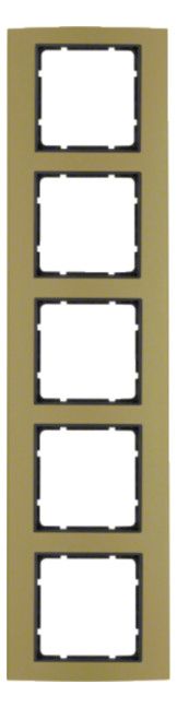 Berker 10153016 Rahmen 5fach B.3 Alu gold/anthrazit