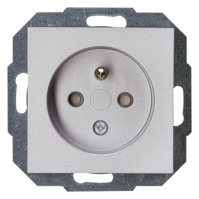 Kopp 940447002 HK07 Mitten Schuko Steckdose erh.Ber.schutz stahl