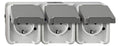 Mert MEG 2391-8029 SCHUKO-Dreifach- Steckdose lgr waag. AQUASTAR