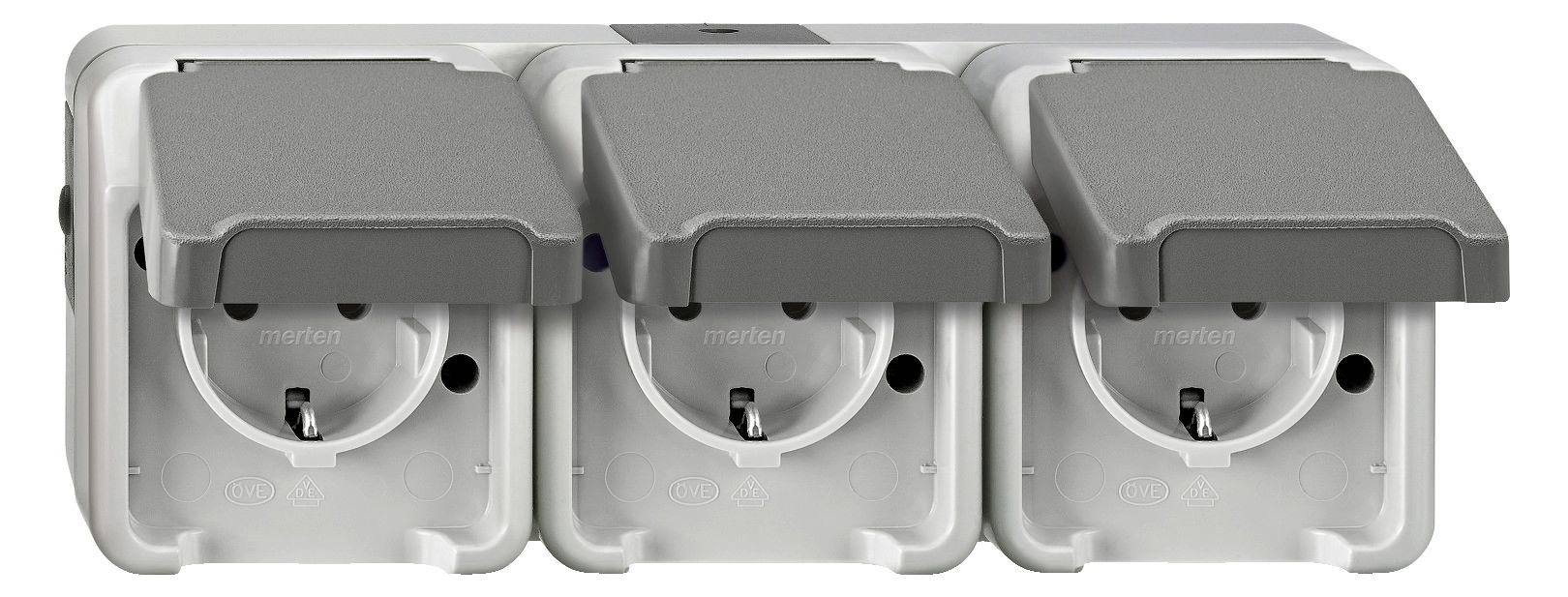 Mert MEG 2391-8029 SCHUKO-Dreifach- Steckdose lgr waag. AQUASTAR