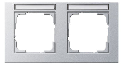 GIRA 109225 Abdeckrahmen 2fach waager. BSF E2 Farbe Alu