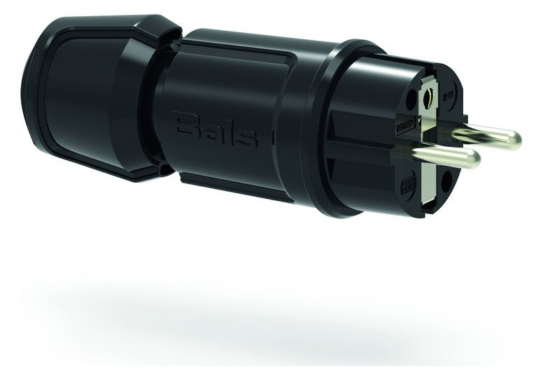 Bals 7372 Schuko-Stecker 16A 3p IP44 schwarz belg./franz.