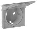 Legrand 754842 Abdeckung Schuko Steckdose Klappd. Valena Life Aluminium