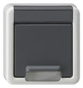 GIRA 494230 Abdeckung SCHUKO-Steckdose KD+Shutter WG AP IP44 Grau