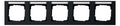 GIRA 109509 Abdeckrahmen 5fach waager. BSF E2 Schwarz matt