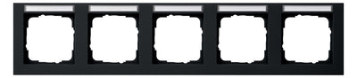 GIRA 109509 Abdeckrahmen 5fach waager. BSF E2 Schwarz matt