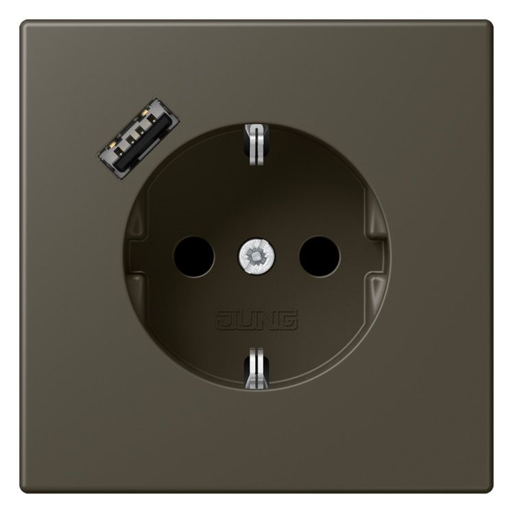 Jung LC1520-18A241 SCHUKO-Steckd.m.USB Typ A LC32140