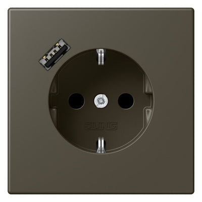 Jung LC1520-18A241 SCHUKO-Steckd.m.USB Typ A LC32140