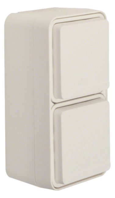 Berker 47703522 Steckdose SCHUKO 2fach senkr.m.Klappd. Ap W.1 polarweiß matt