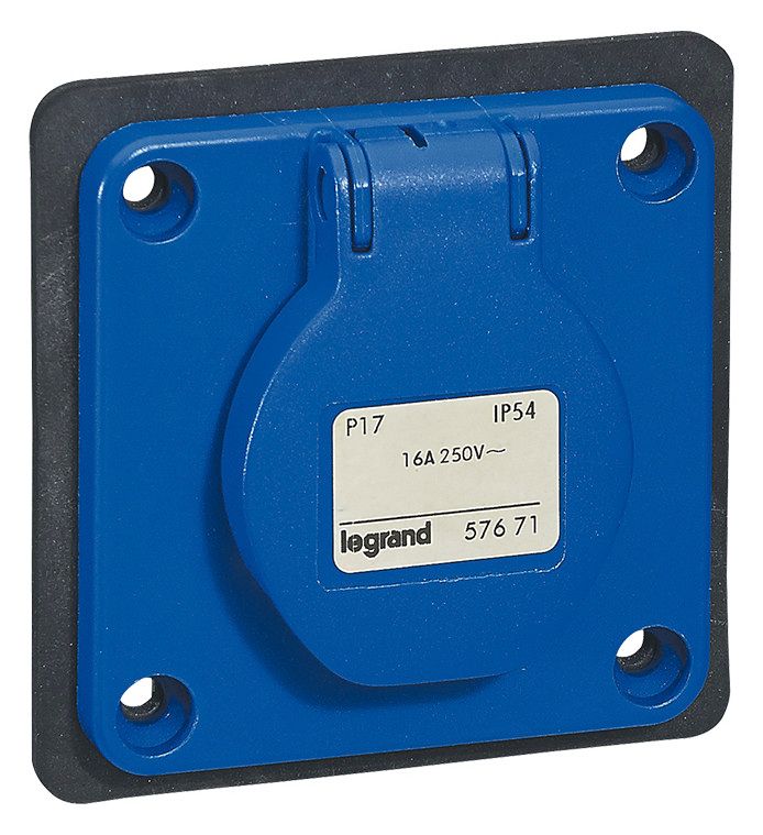 Legrand 057671 Einbau SCHUKO Steckdose P17 Tempra 16A blau franz. Standard