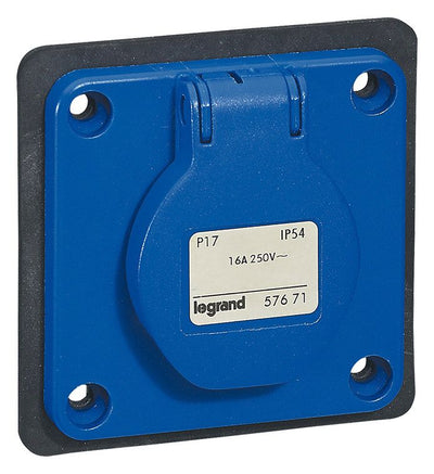 Legrand 057671 Einbau SCHUKO Steckdose P17 Tempra 16A blau franz. Standard