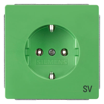 Siemens 5UB1815 DELTA style grün SCHUKO Steckdose 10/16A 250V Feld+erh.Ber.