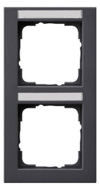 GIRA 110223 Abdeckrahmen 2fach senkrecht BSF E2 Anthrazit