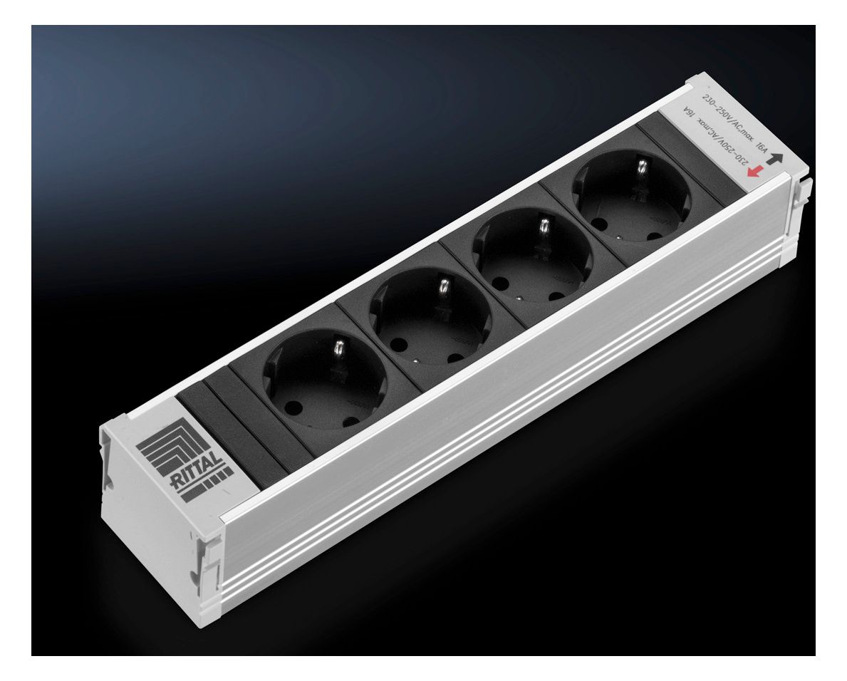 Rittal DK 7856100 PSM 4fach Schuko Einsteckmodul o.Sicherung nicht schaltb.