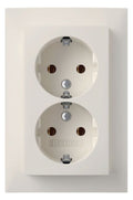 Berker 47741909 Doppelsteckdose SCHUKO m Abdeckplatte Berker S.1 polarweiß matt