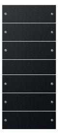 GIRA 2186005 Wippenset 6fach (3+3) System 55 Schwarz matt (lackiert)