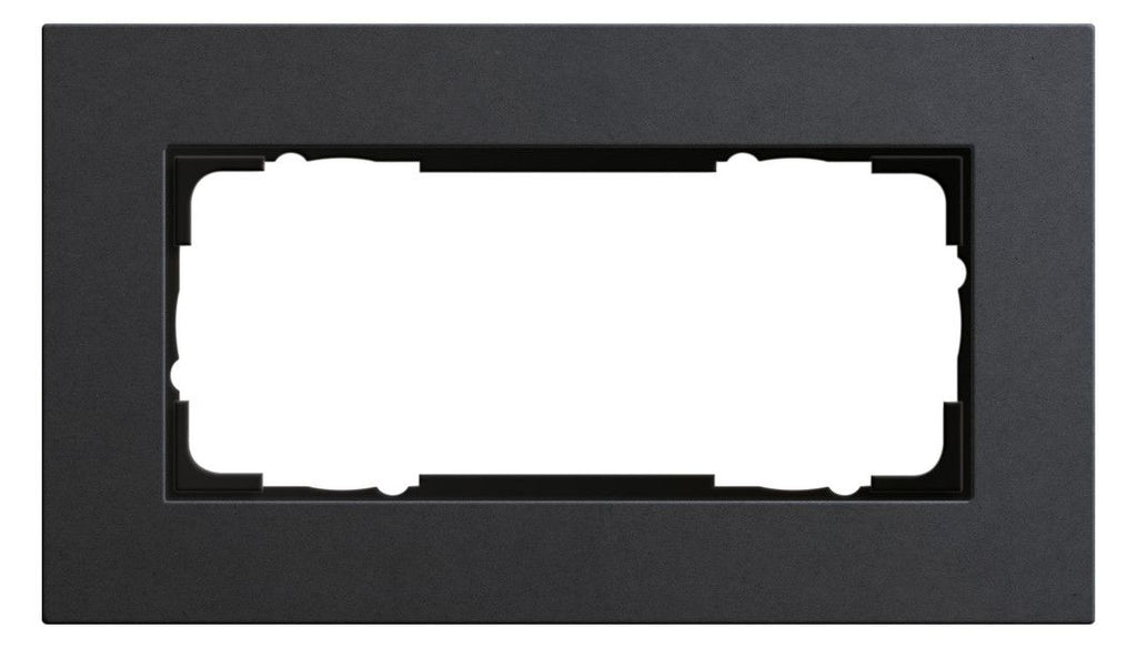 GIRA 1002226 Abdeckrahmen 2f o.Mittelst. Esprit Linoleum-Multiplex Anthrazit