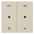 GIRA 538401 Wippe 2fach Audiosteuerung System 55 Cremeweiß glänzend
