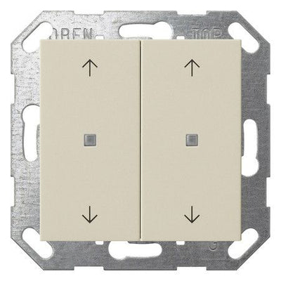 GIRA 517401 Taster Wippe 2fach Pfeile OneKNX System 55 Cremeweiß glänzend