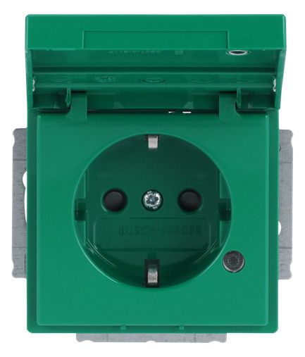 BJ 20 EUKNBL-13-82 SCHUKO Steckdosen-Einsatz gn RAL6032 future