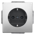 BJ 2300 EUCB-866 SCHUKO Steckdosen Einsatz edelstahl pur edelstahl
