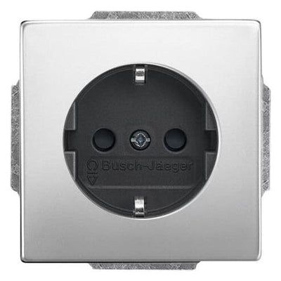 BJ 2300 EUCB-866 SCHUKO Steckdosen Einsatz edelstahl pur edelstahl