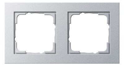 GIRA 021225 Abdeckrahmen 2fach E2 Farbe Alu
