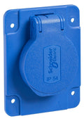 Schneider PKN61B Schukosteckdose blau 2p+E 10/16A 250V f.Frankreich IP54 65x85