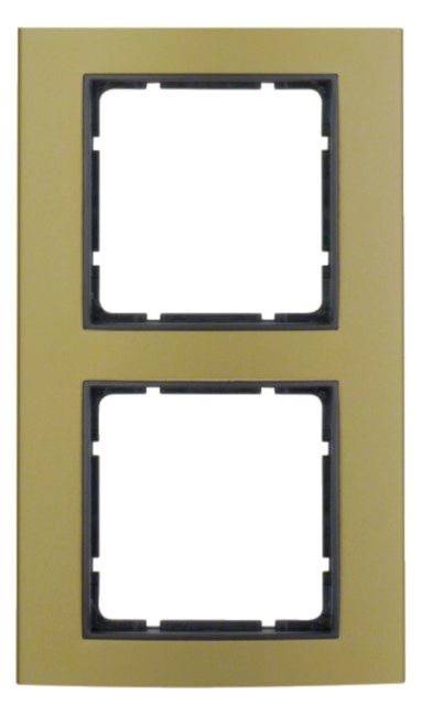 Berker 10123016 Rahmen 2fach B.3 Alu gold/anthrazit