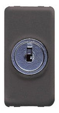 GEWISS GW21008 Wechselschalter Schlüssel System m.Schlüssel 1M 1P 10AX Schwarz